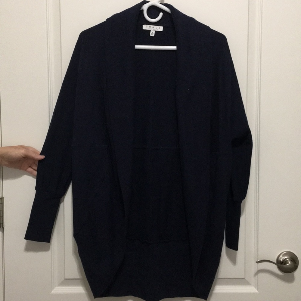 Chaus Navy Knit Cardigan size S